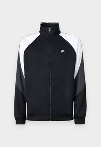 Športna jopa s kapuco na zadrgo - black/white/anthracite
