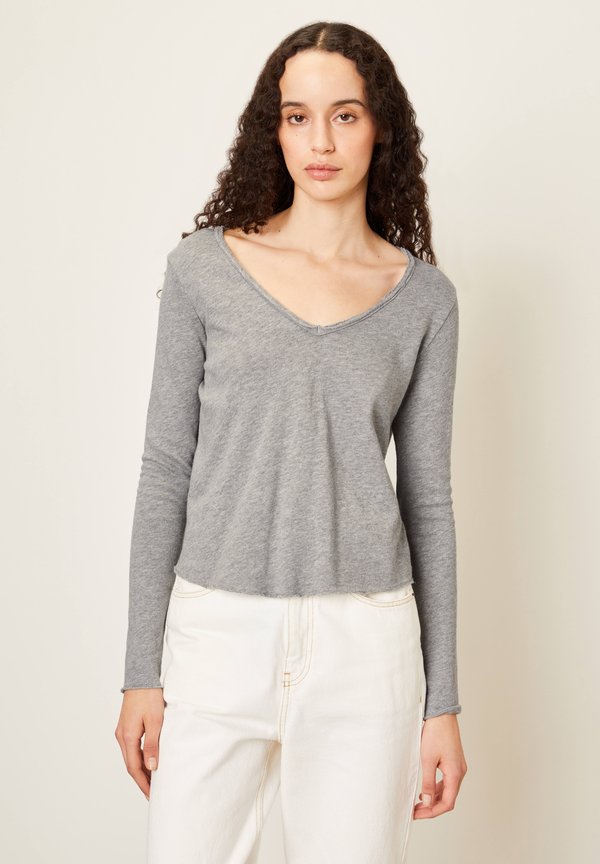 ML COL V - Long sleeved top - gris chine