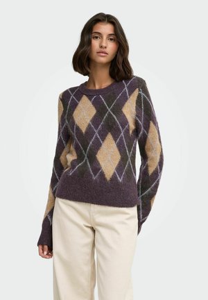 JDY, KNITTED PULLOVER JDYREESE KNITTED PULLOVER - Pullover - plum perfect