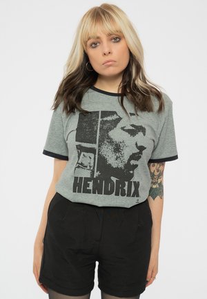 Paradiso Clothing JIMI HENDRIX LET ME LIVE RINGER - Print T-shirt - grey