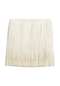 FRINGE HIGH WAIST - Gonna a campana - ivory