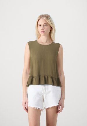 ONLY ONLCHIARA FRILL - Top - kalamata