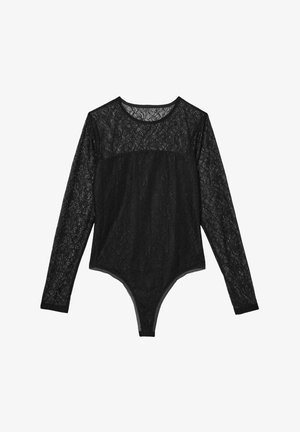 Reiss BERNICE DOUBLE-LAYER - Blúz - black