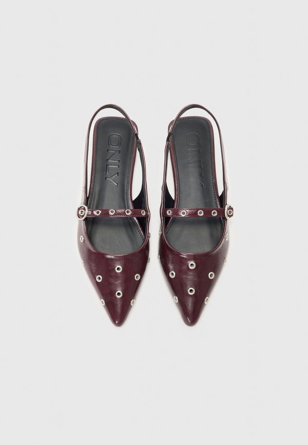 ONLAURA - Slingback ballet pumps - burgundy3