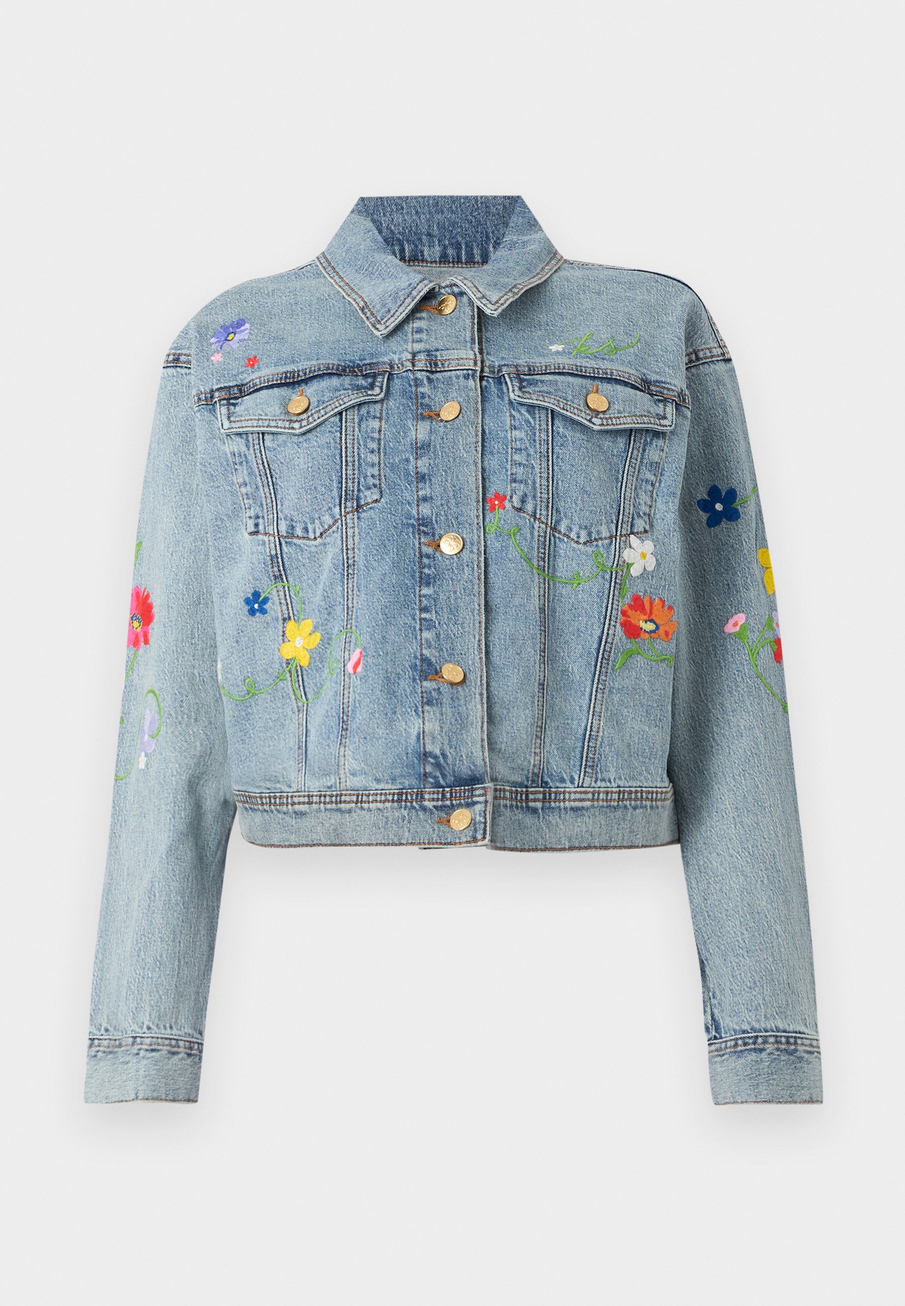 kate spade new york FLORAL EMBROIDERED JACKET - Denim jacket
