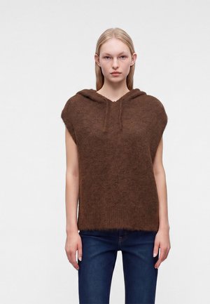 ONLY, ONLNELLIE HOODIE - T-shirt imprimé - coffee bean/melange