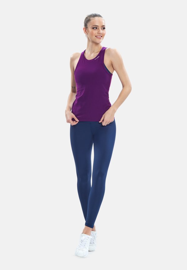 FUNCTIONAL SOFT AND LIGHT - Top - dark plum