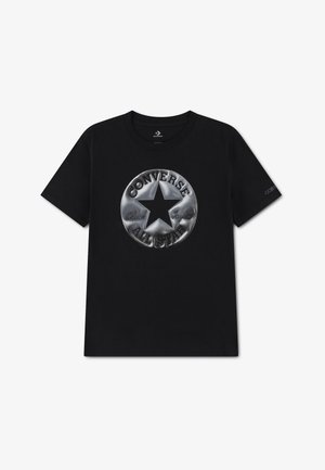 Converse, SOLID CHROME TEE - Trükipildiga T-särk - black