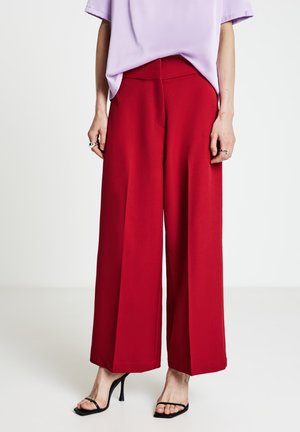 PALAZZO CROPPED UNITA - Pantalon classique - rosso scuro