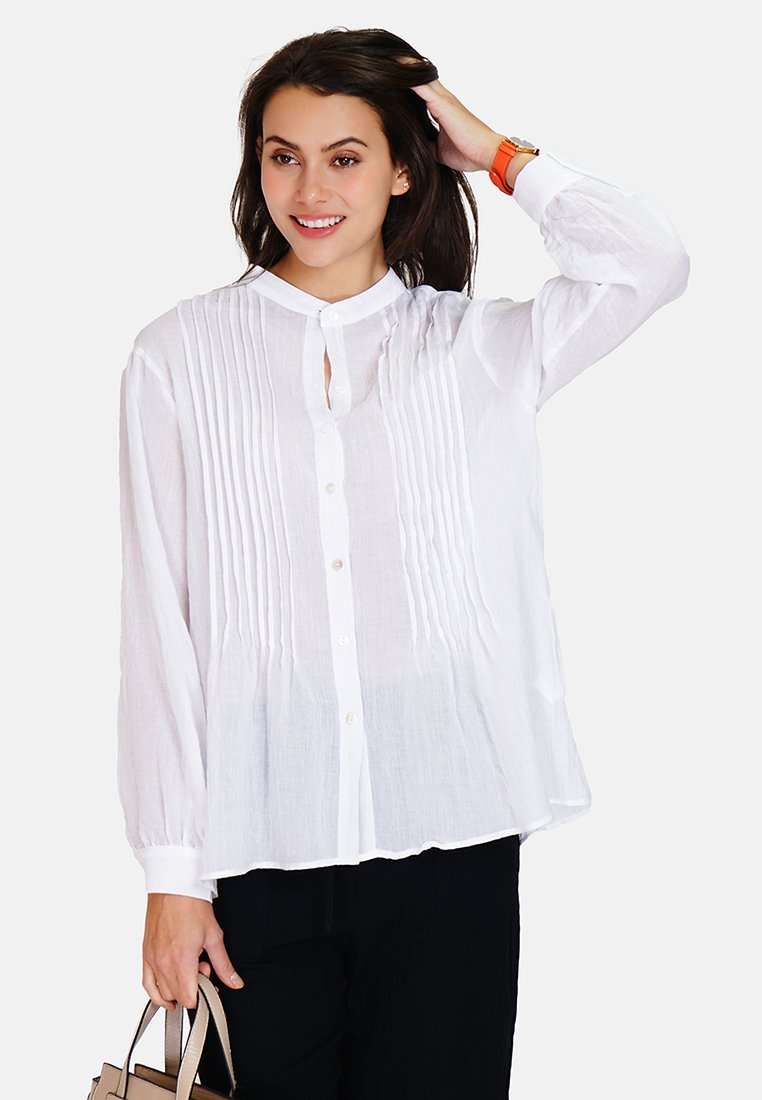 Le Jardin Du Lin Overhemdblouse wit Le Jardin Du Lin Overhemdblouse wit