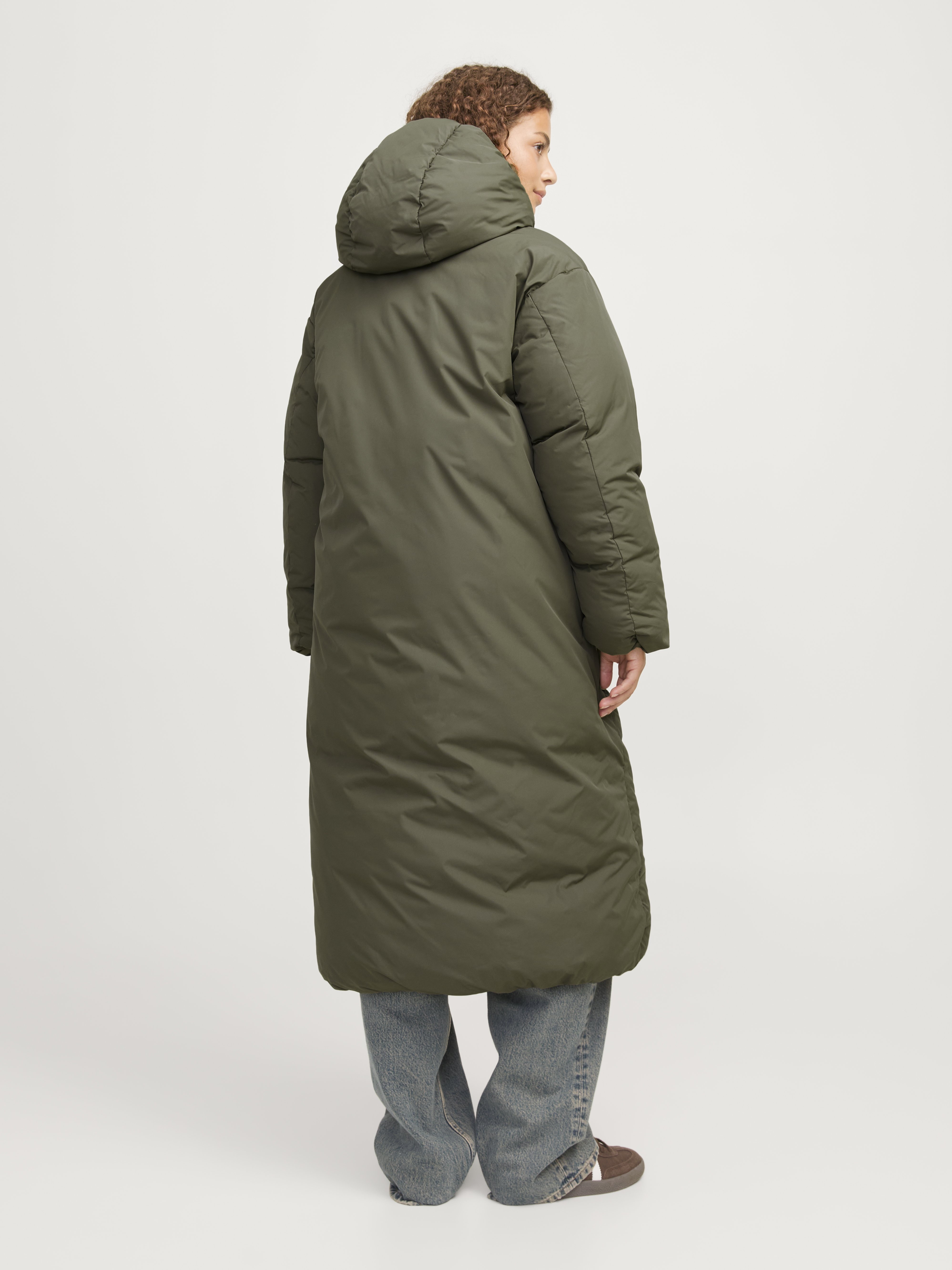 J*T様 24AW READY MADE HOODED DOWN COAT JJXX JXLOLLY LONG PUFFER - Winter coat - grape leaf/khaki