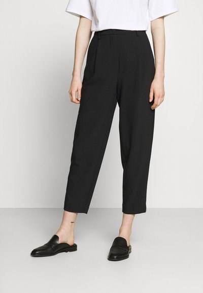 Slfrita Ria Mw Crop Pant Dgm Dark Grey Melange Detail Melan