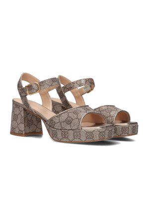 Sandalen met plateauzool - goud