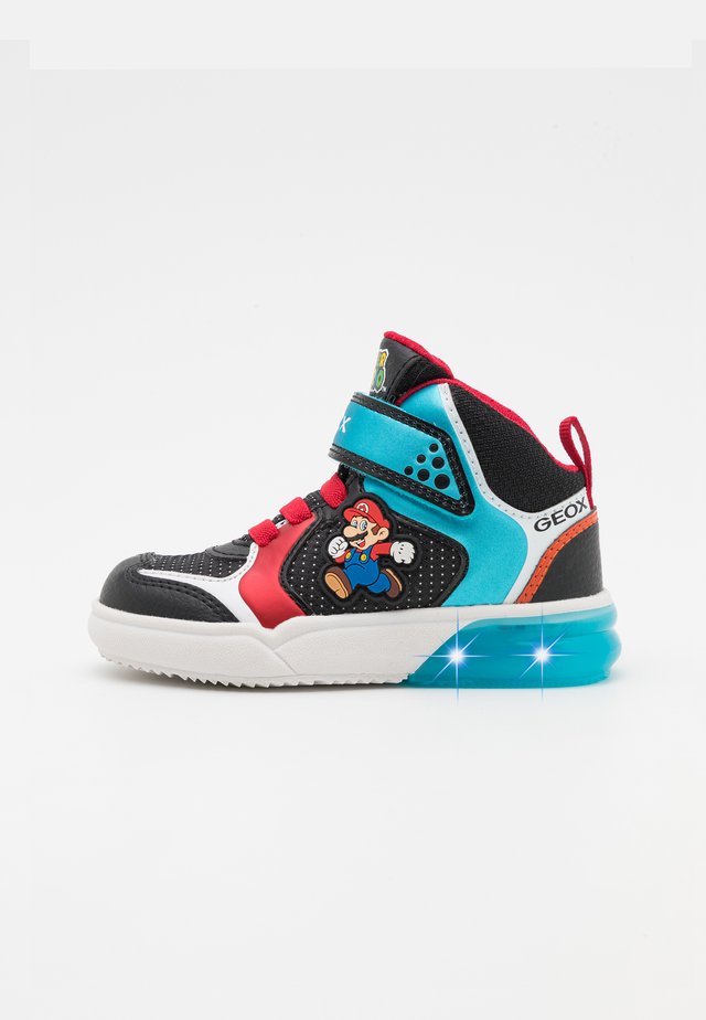 NINTENDO SUPER MARIO GEOX JUNIOR GRAYJAY BOY - High-top trainers - black/sky