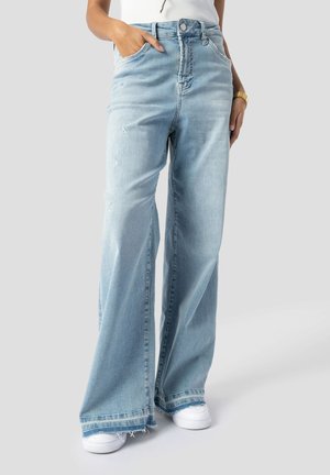 KALEA - Wide leg - gravel blue