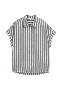 Bluza z gumbi - offwhite navy vertical stripe