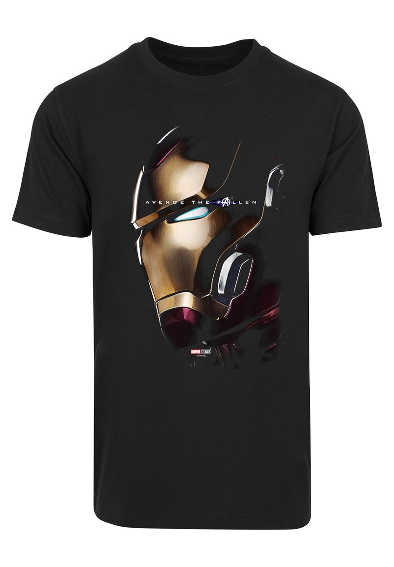Noir HOMME T-Shirt Coupe Confort Imprimé Marvel Avengers à