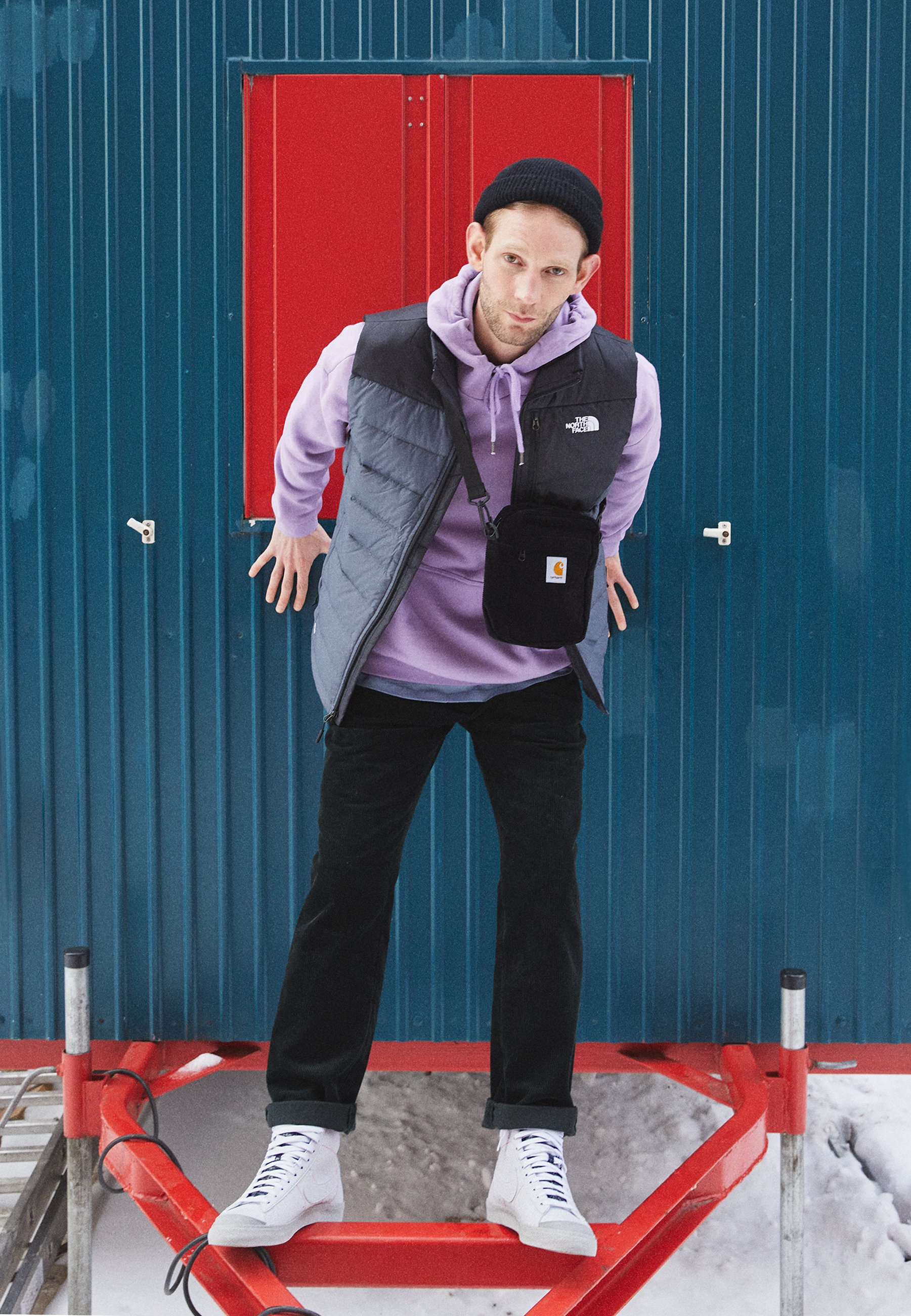 white and grey nike blazers