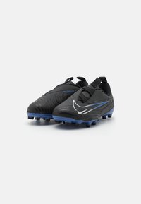Nike Performance JR PHANTOM GX ACADEMY FG/MG UNISEX - Voetbalschoenen voor harde ondergrond - black/chrome/hyper royal