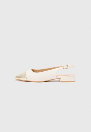 Ballerines à brides arrière - off white/gold coloured