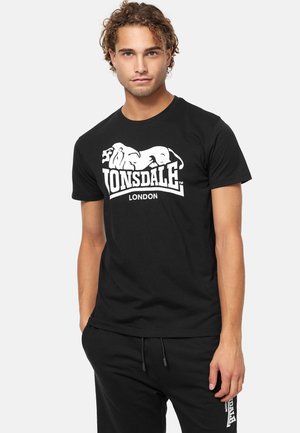Lonsdale, NORMALE PASSFORM DOPPELPACK ECCLAW - Tričko s potlačou - black oxblood
