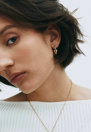 EDBLAD, AMORE SPARKLE HOOPS SMALL - Náušnice - gold-coloured
