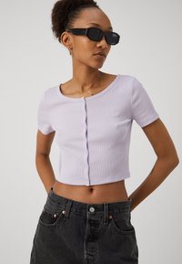 GAP CROPPED CREW - Marškinėliai su spaudiniu - orchid petal