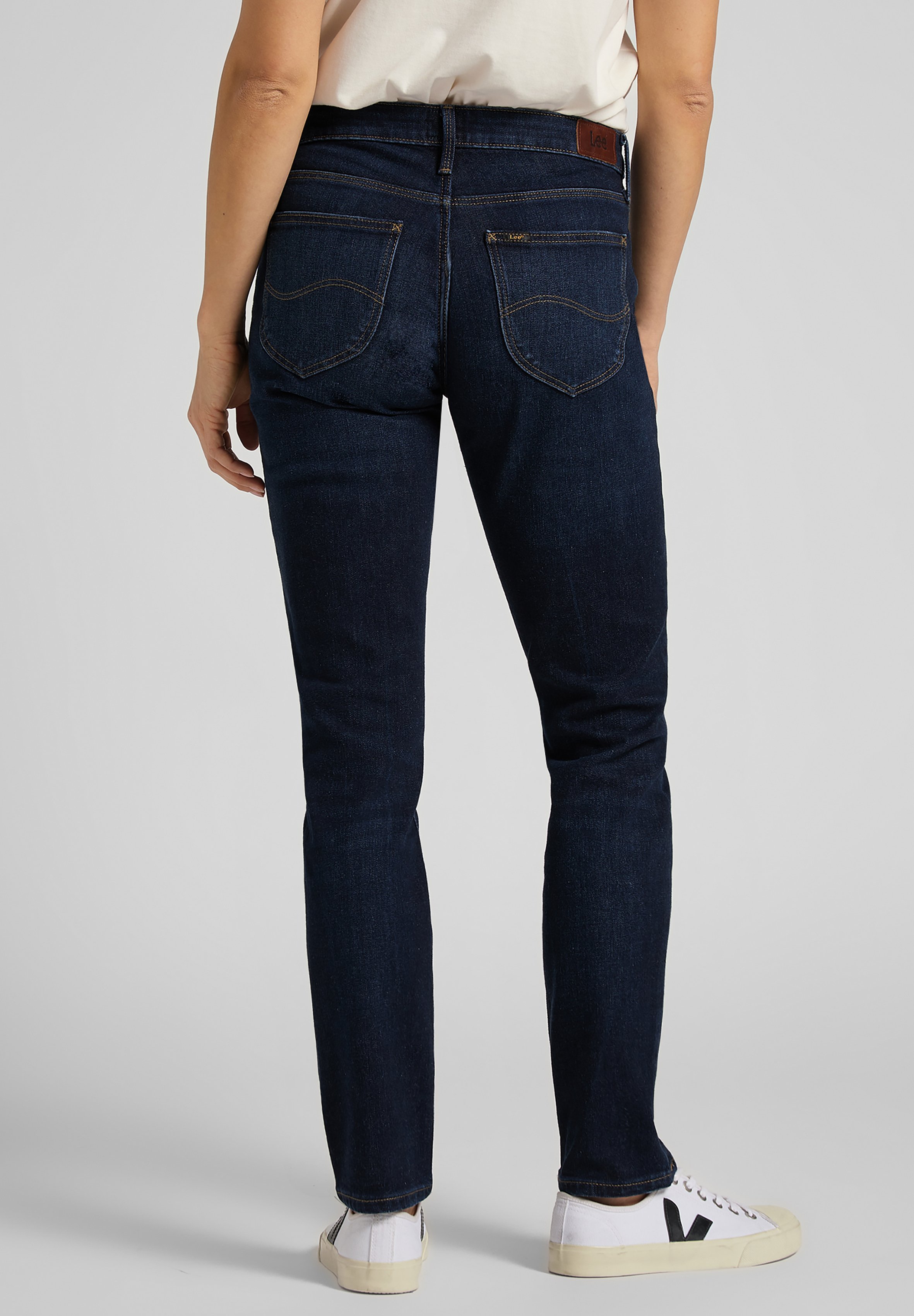 Lee ELLY - Slim fit jeans - dark pool/koningsblauw gemêleerd - Zalando.nl