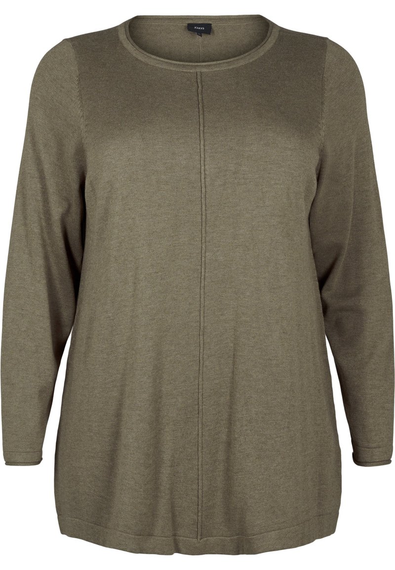 Zizzi Trui groen gemêleerd