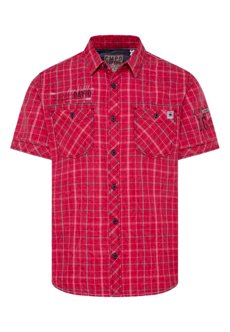 Camp David KURZARMHEMD - Shirt - Red/red - Zalando