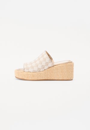CONRAD WEDGE - Sandali con zeppa - bone