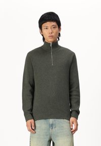 Jack & Jones PREMIUM JPRBLAMILANO HALF ZIP - Pulóver - peat