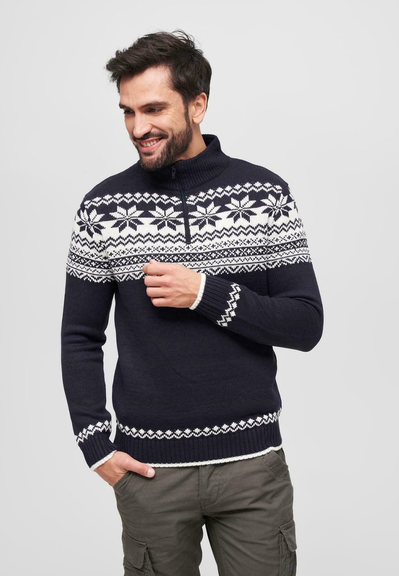 Brandit - TROYER NORWEGER - Strickpullover - navy, Vergrößern