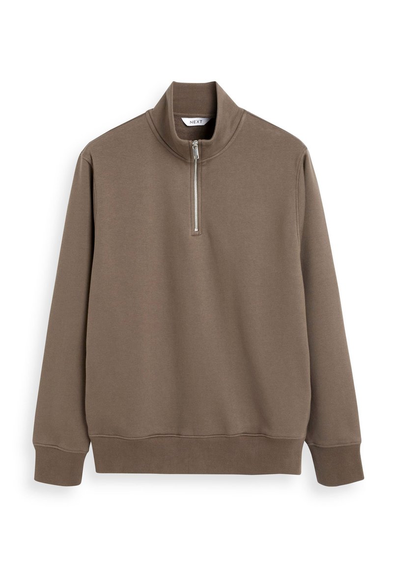 Next HALF ZIP FUNNEL NECK - Ikdienas džemperis - light brown
