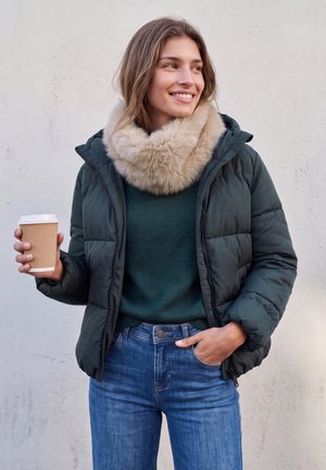 Street One Studio, FAUX-FUR SNOOD SCARF - Écharpe tube - smooth stone sand