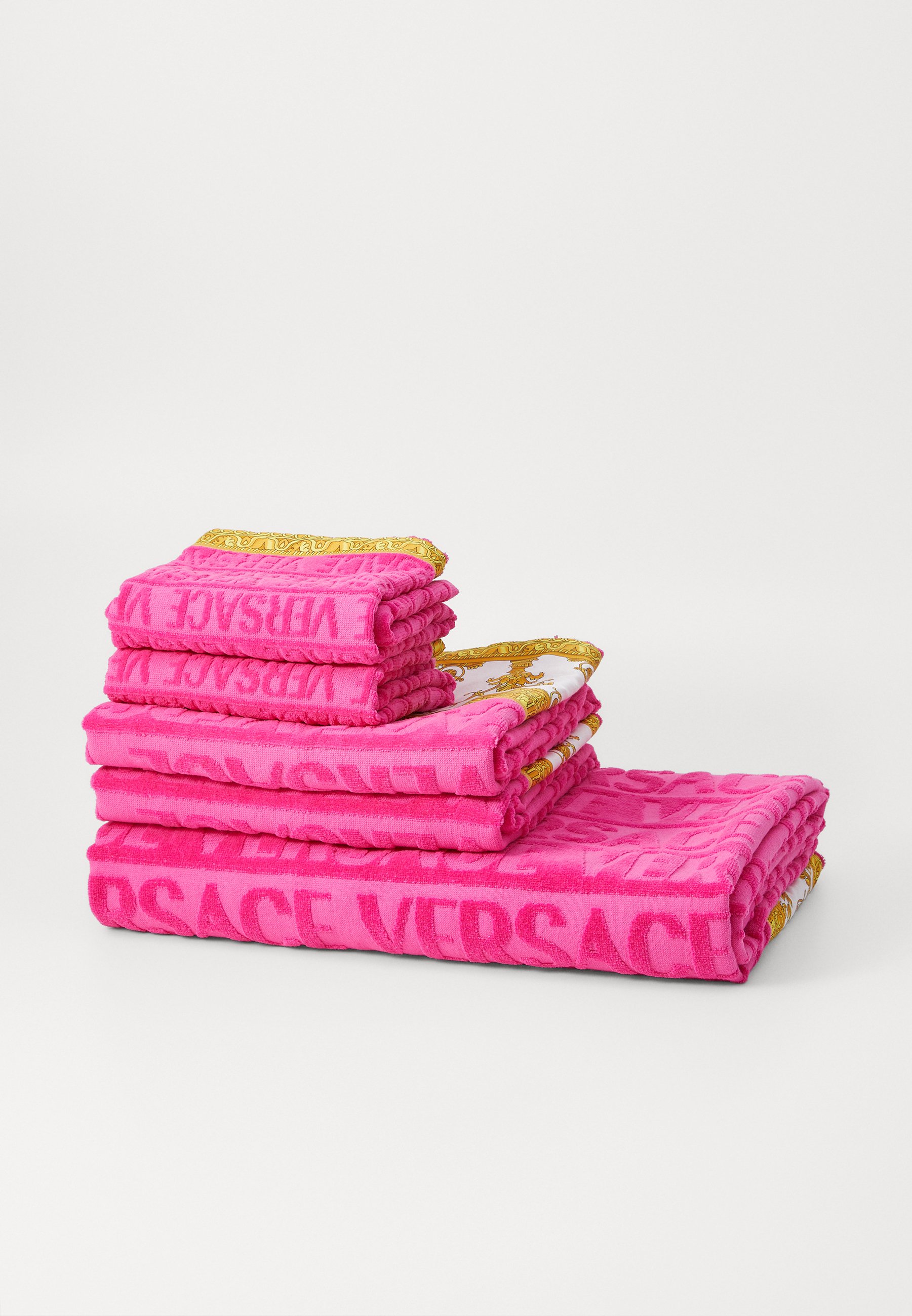 Versace BATH 5 PIECES SET - Handtuch Set - fuxia/pink