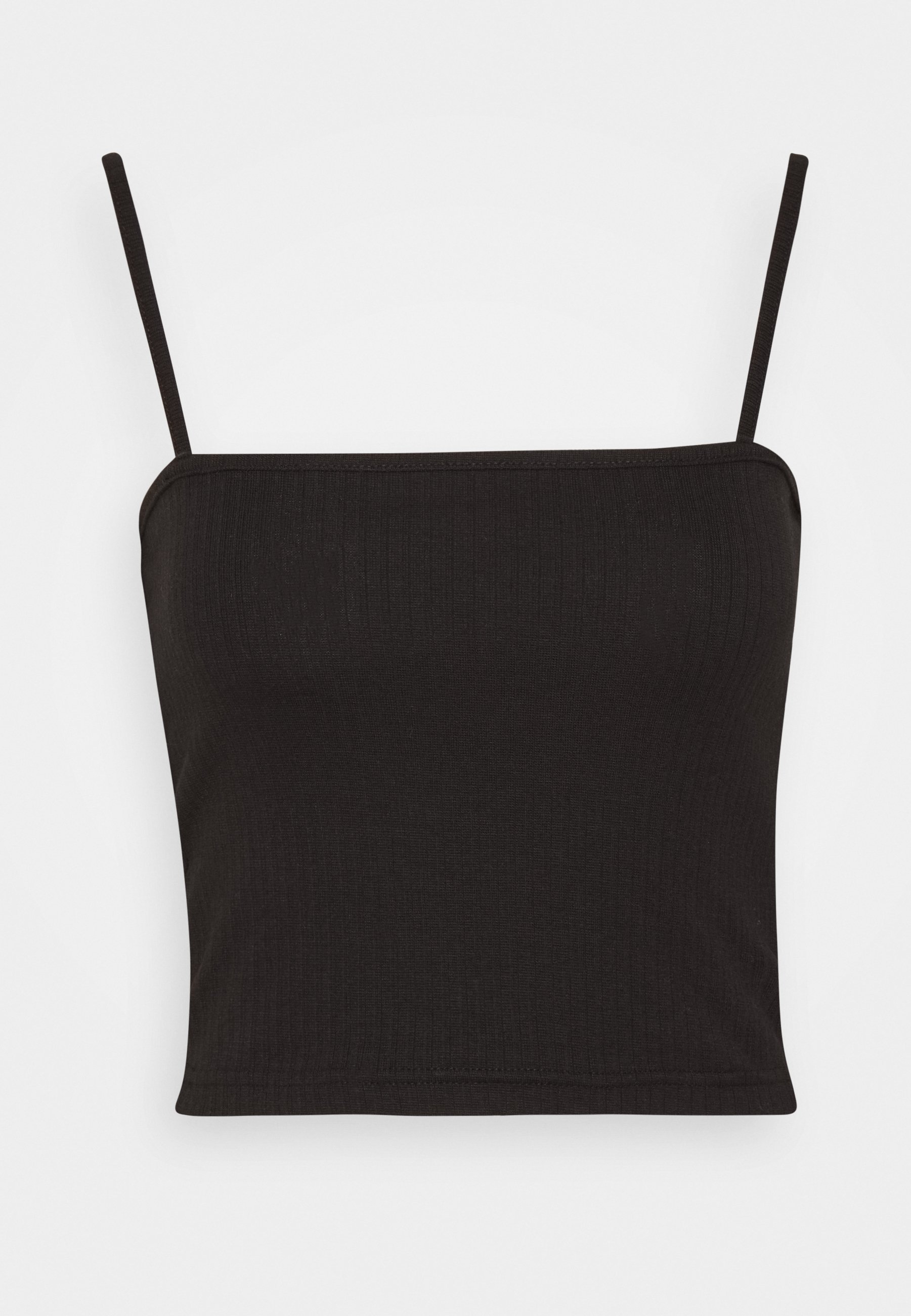 straight neck spaghetti strap top