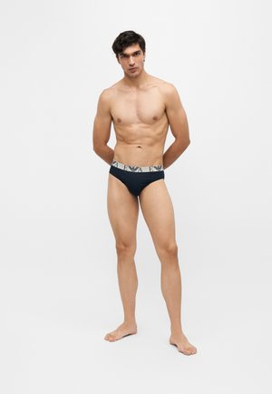 Emporio Armani, BOLD MONOGRAM 3 PACK - Nohavičky/Slipy - melange grey/dark blue