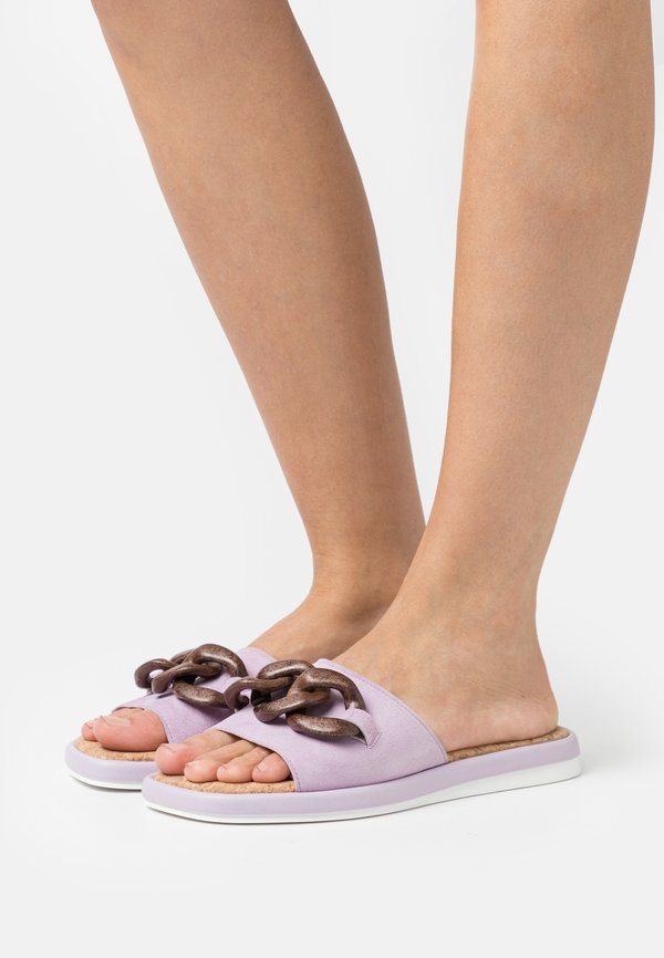 Pantolette flach - viola