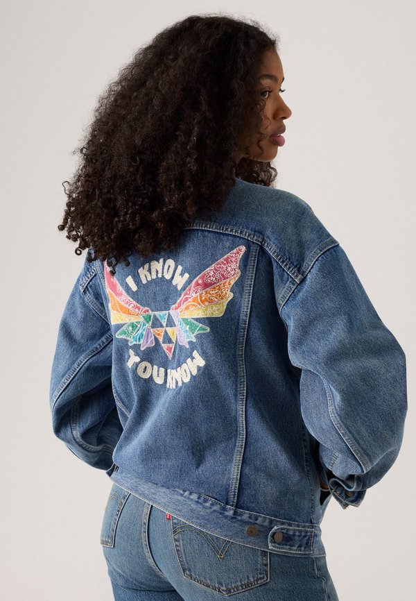PRIDE ONE FAMILY TRUCKER UNISEX - Denim jacket - denim3