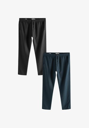 2 PACK REGULAR FIT - Pantalon classique - navy blue charcoal grey