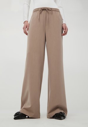 Terranova WIDE LEG CON COULISSE  - Pantaloni - fango melange