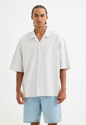 INSIDE, CORTA RAYAS BICOLOR - Camisa - blanco