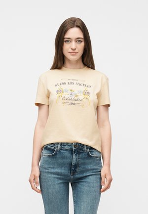 FLOWERS BOX TEE - Μπλουζάκι με στάμπα - pearl oyster