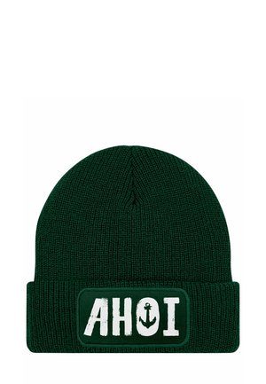 AHOI PATCH - Beanie - dunkelgrün