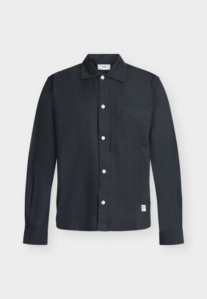 Marc O'Polo DENIM, WOVEN SHIRT, LSL,ARTWORK, BOXY FIT - Риза - dark blue