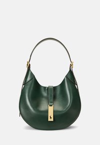 POLO ID LEATHER SMALL SHOULDER BAG - Mala a tiracolo - bottle green
