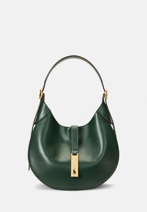Polo Ralph Lauren POLO ID LEATHER SMALL SHOULDER BAG - Olkalaukku - bottle green
