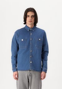 Denim Project LOOSE OVERSIZED - Košile - mid blue washed