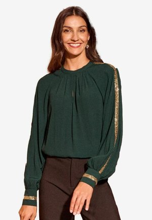 Love & Roses REGULAR FIT - CREW NECK SEQUIN  - Pusero - dark green